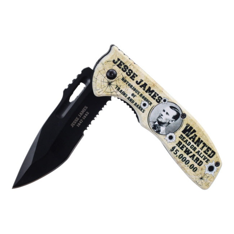 SS Folding Knife ~ Jessie James