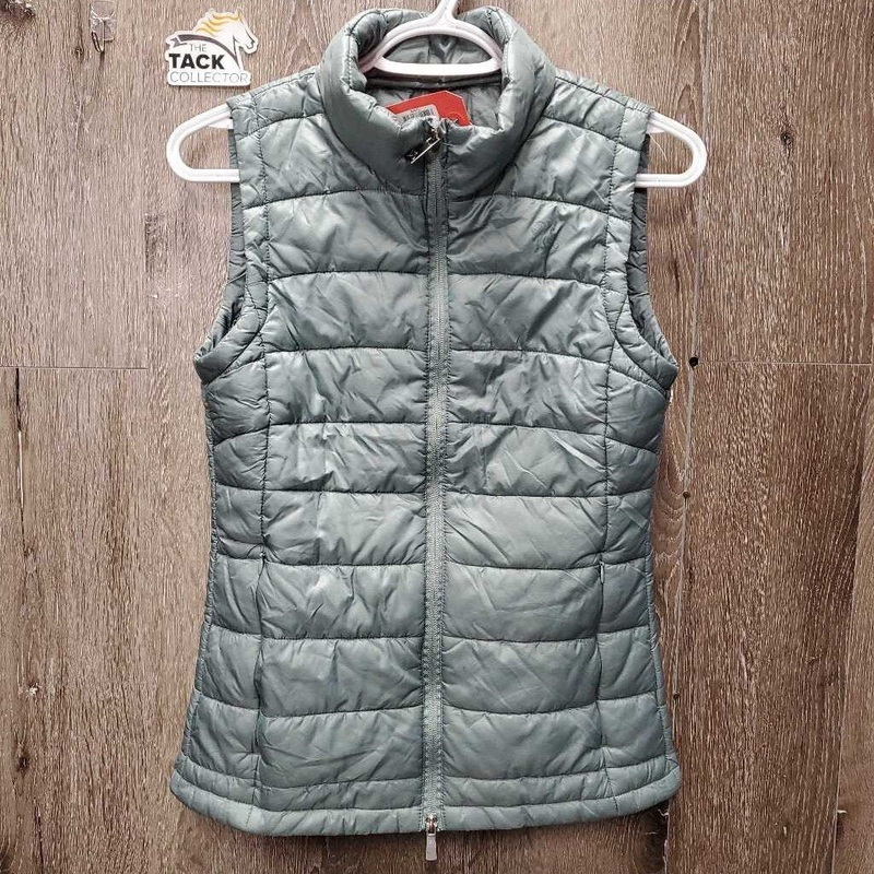Puffy Quilt Vest, zipper *vgc XS Light Green Used