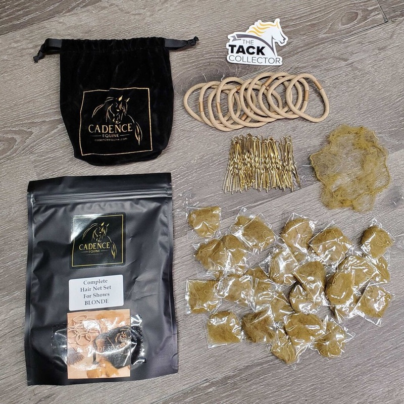Complete Hair Net Set: net, u-pins, elastics, bag *new Blonde New