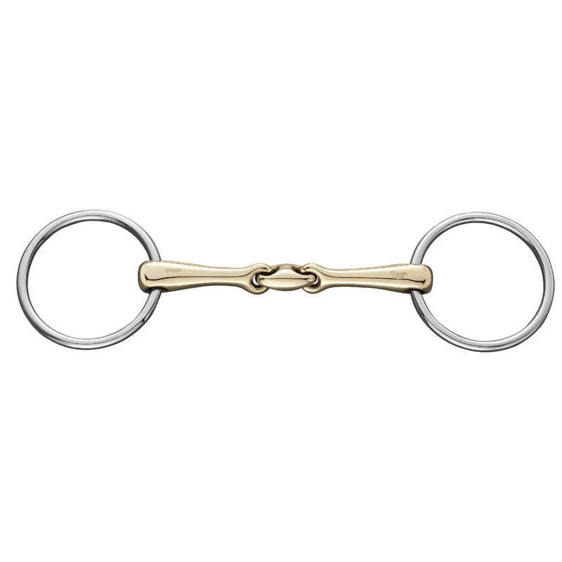 Herm Sprenger KK ULTRA Sensogan Double Jointed Loose Ring Snaffle Bit – 14mm 105mm