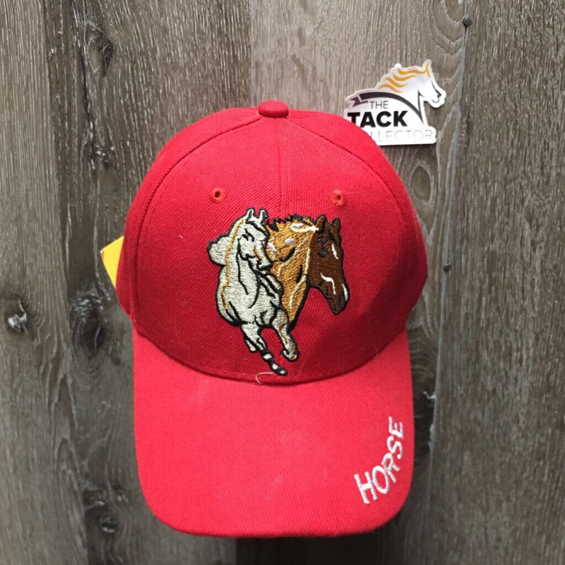 Baseball Cap, “Horse” *xc/like new, mnr hair Red/Multi New