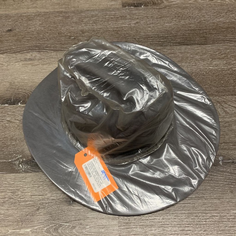 3X Cattleman Wool Felt Cowboy Hat Braided Band, with rain cover, box *vgc, mnr dirt, hair, misshapen, lifted band glue 6 7/8 Grey Used