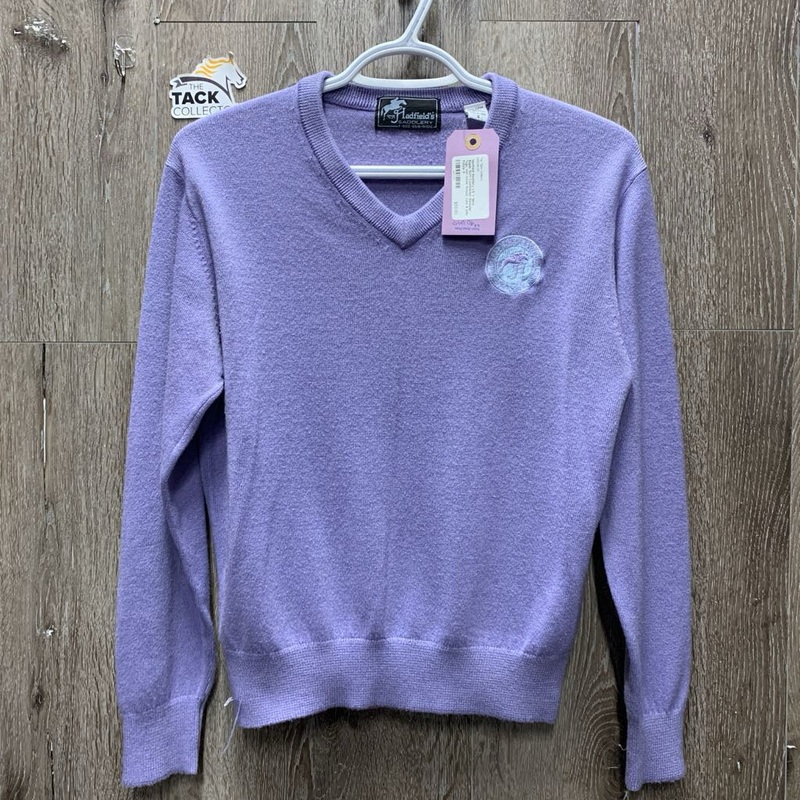 LS V Neck Super Soft Cashmerlon Sweater *vgc, mnr loose thread, rubs & pills S Purple Used