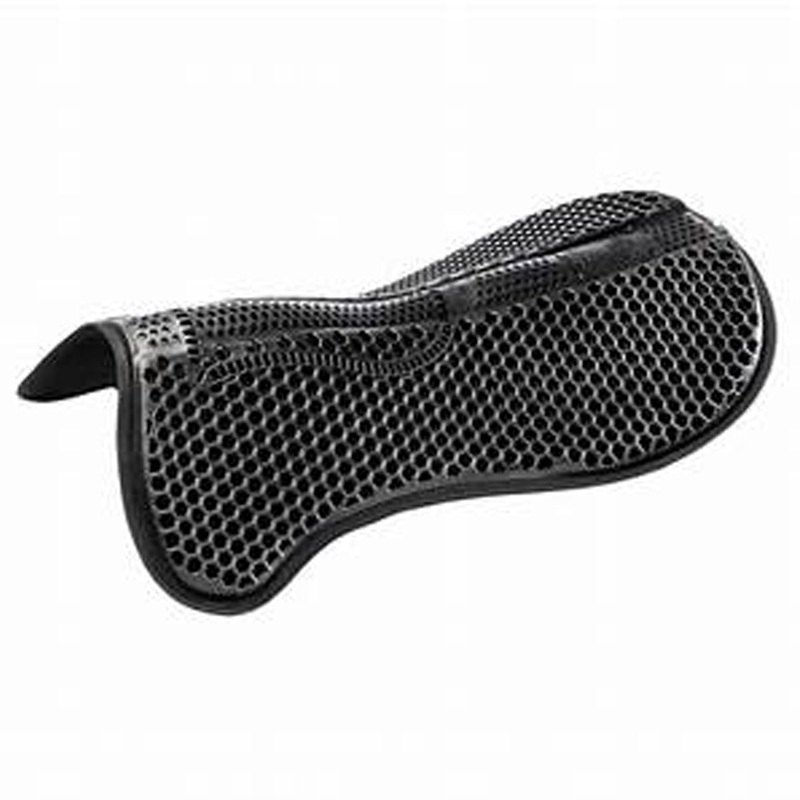 Acavallo Hexagonal Gel Saddle Pad With Micropile Lining One Size Black