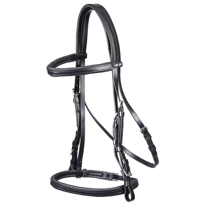 Zilco Padded Bridle with Cavesson Black/Black One Size