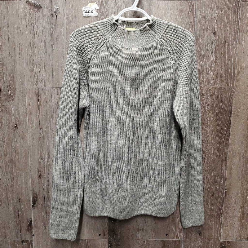Light Knitted Wool Cable Sweater *xc M/L? Grey Used