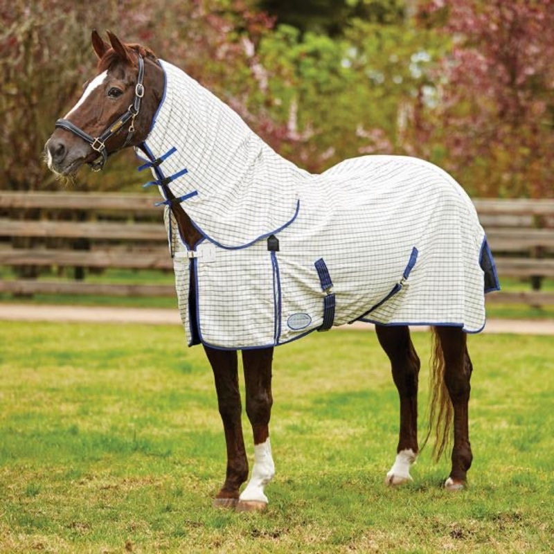 Weatherbeeta Summer Sheet Combo Neck With Freestyle Tail III 46 White/Grey/Blue