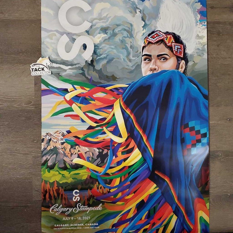 Calgary Stampede Poster 2021 “Ribbon Dancer” *gc, bent corners & edges Lg Used