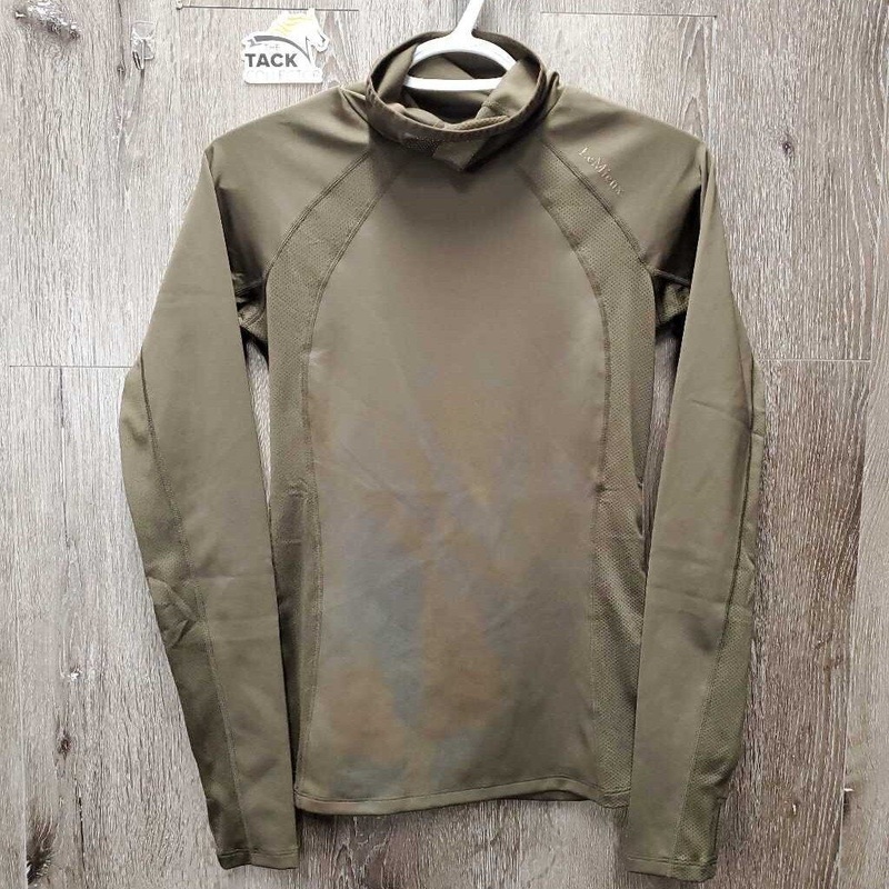 High Neck Long Sleeve “Base Layer” Shirt, 1/4 Zip Up, Mesh Sleeves, tag *new 2 *xsm Alpine – Green New