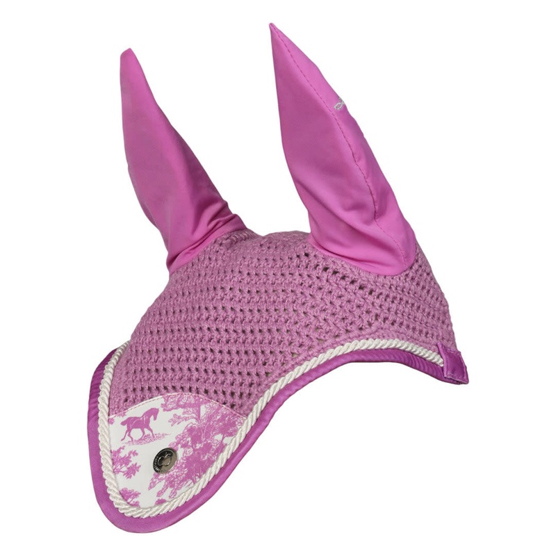 Dapplebay Fly Veil – Rose Equestrian Toile