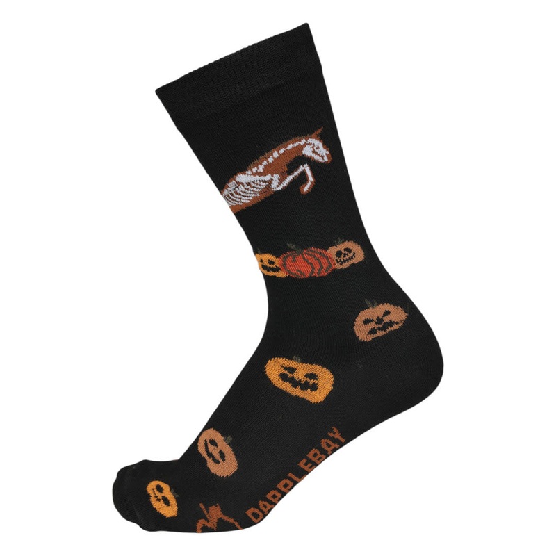 Dapplebay Womens Halloween Knit Crew Socks – Pumpkin Jumper