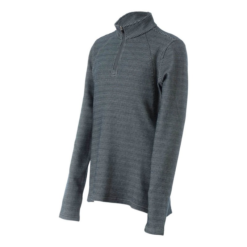 Equinavia Kids Klara Houndstooth Quarter Zip – Navy/White