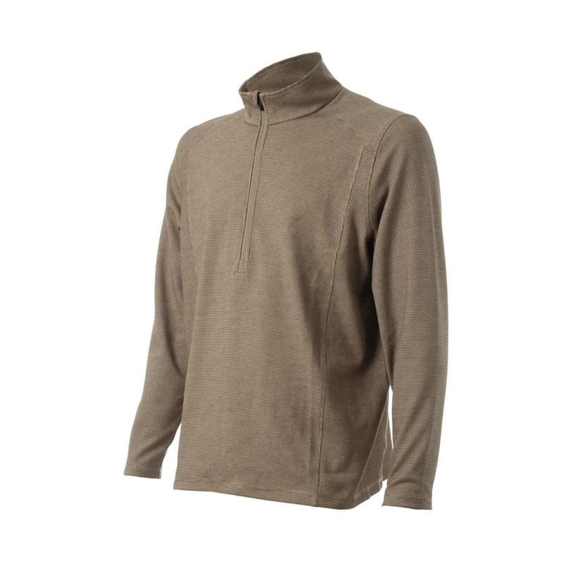 Equinavia Mens Nils Houndstooth Quarter Zip – Brown/Beige