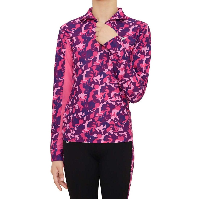 TuffRider Kids Camo Print Sport Shirt – Purple