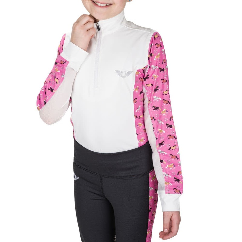 TuffRider Kids Puff Ponies Show Shirt – White
