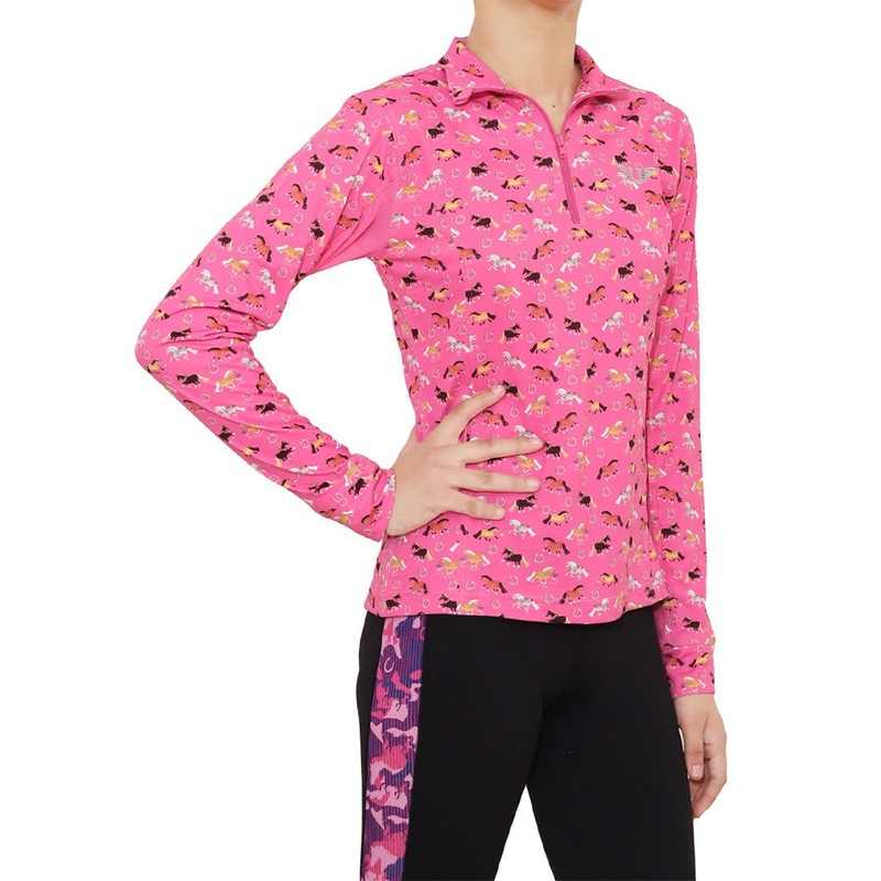 TuffRider Kids Puff Ponies Sport Shirt – Pink
