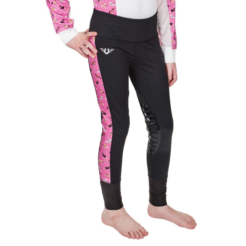 TuffRider Kids Puff Ponies Tights – Black