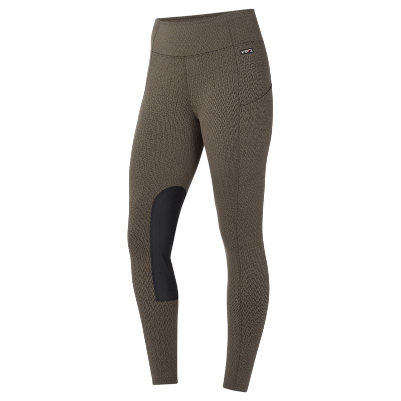 Kerrits Womens Fleece Lite II Knee Patch Tights – Mink