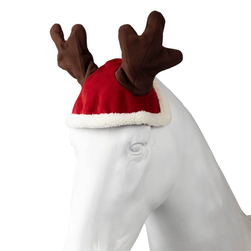 Horze Santa Reindeer Cap – Dark Red
