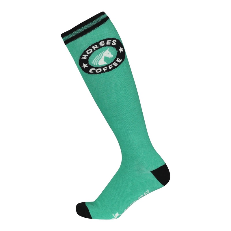 Dapplebay Womens Knit Boot Socks – Horses & Coffee