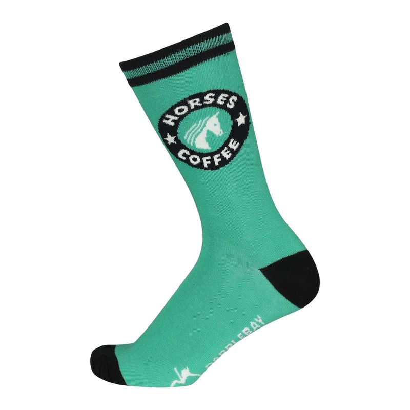 Dapplebay Womens Knit Crew Socks – Horses & Coffee