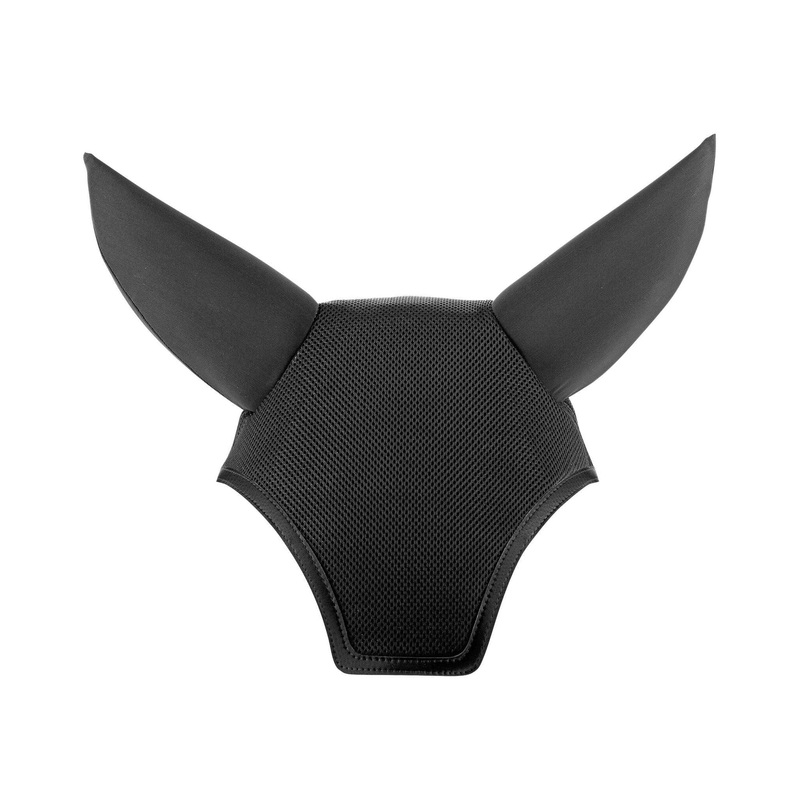 EquiFit SilentFit Ear Bonnet – Black/Black Ostrich