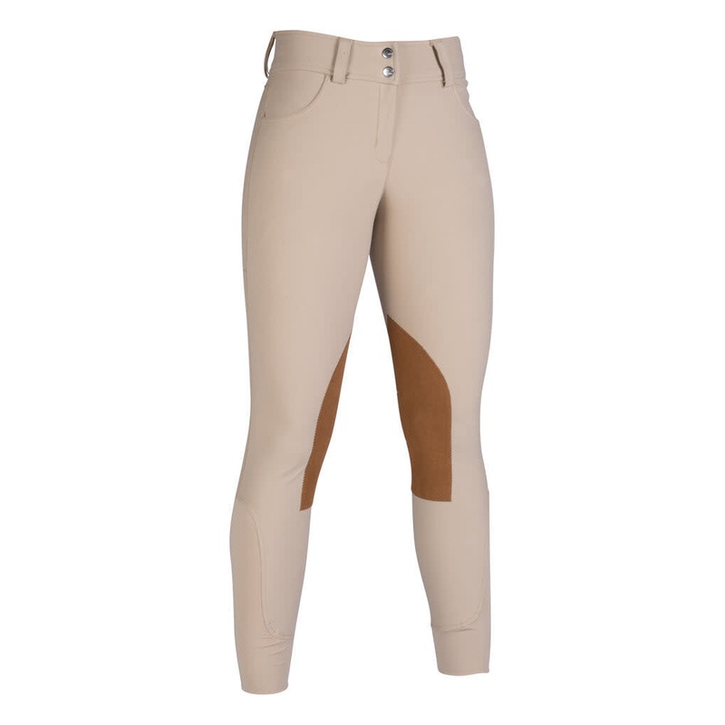 HKM Womens Hunter Alos Knee Patch Breeches – Sand
