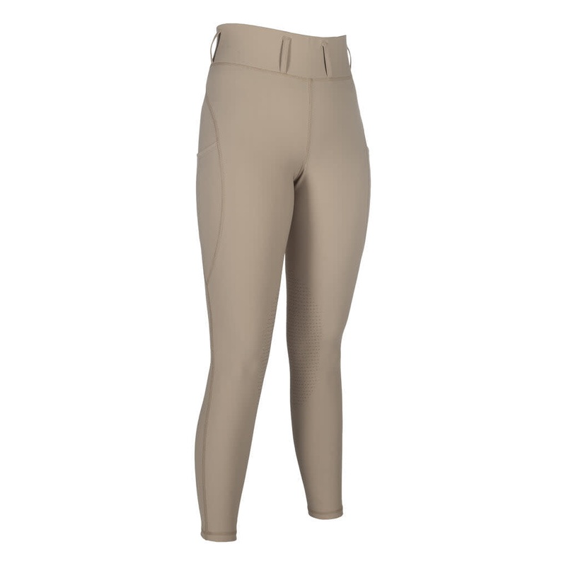 HKM Womens Jil High Waist Silicon Knee Patch Tights – Beige