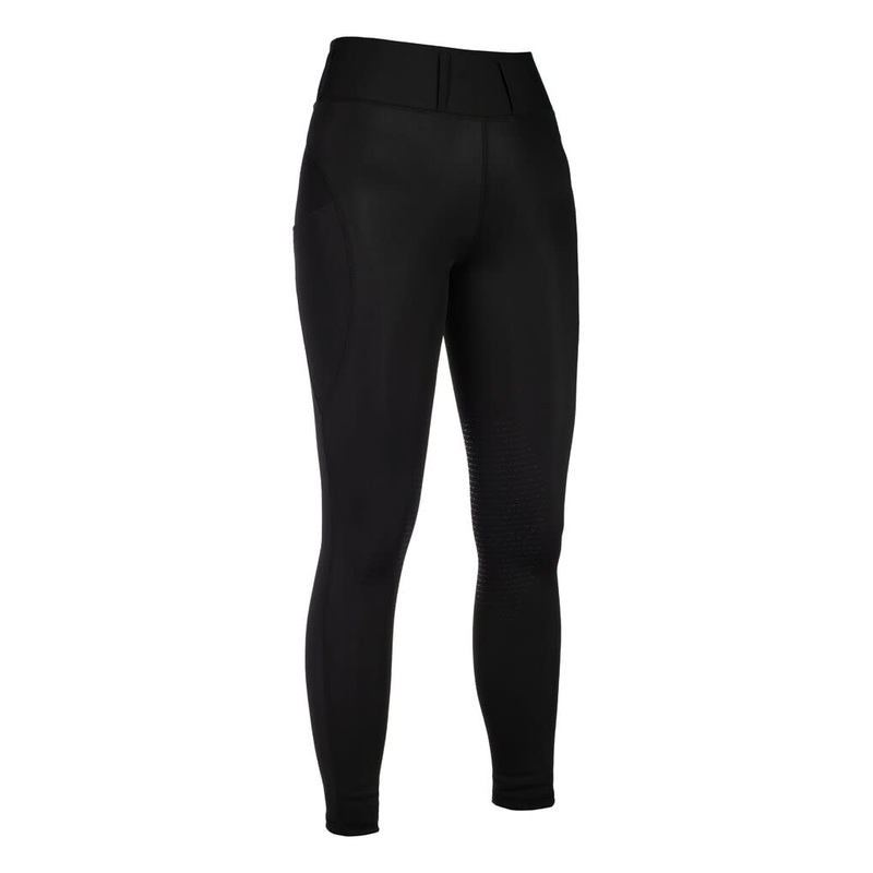 HKM Womens Jil High Waist Silicon Knee Patch Tights – Black