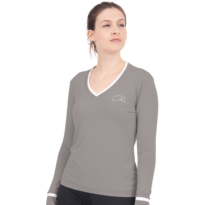 Chestnut Bay Womens S2S V Neck Jersey – Ash