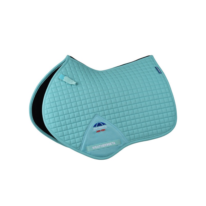 Weatherbeeta Prime Air-Tec Jump Shaped Saddle Pad – Light Aqua