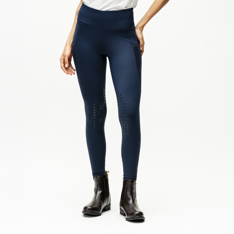 Horseware Womens Formfit Knee Patch Riding Tights – Navy