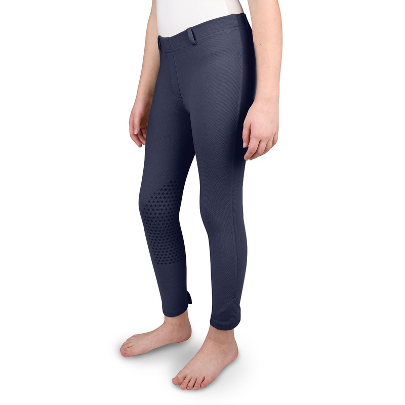 Equistar Kids Pull On Knee Patch Breeches – Navy