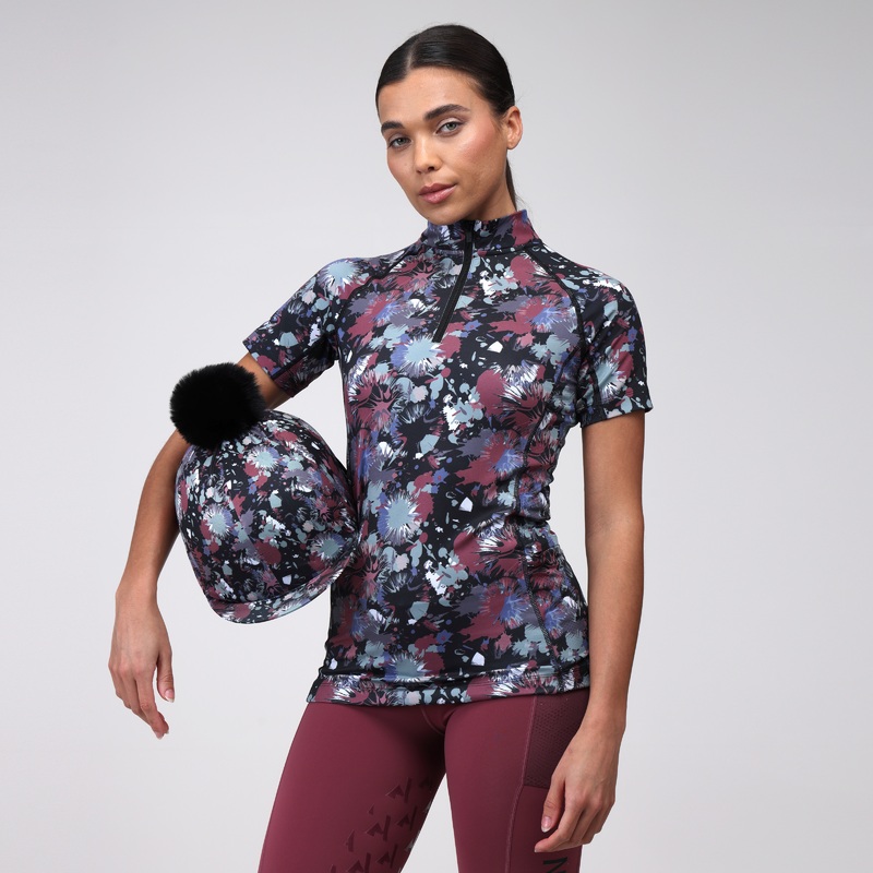Shires Aubrion Womens React Short Sleeve Sun Shirt – Abstract