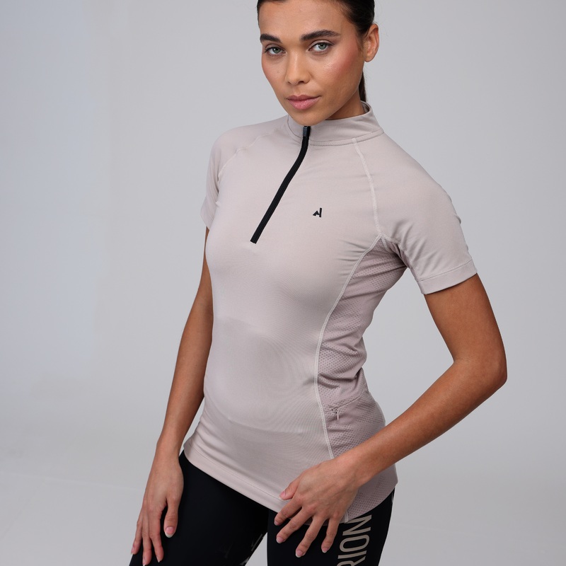 Shires Aubrion Womens React Short Sleeve Sun Shirt – Sand