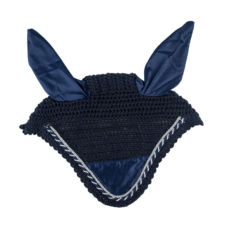 Ovation Elegance Satin Ear Bonnet – Navy