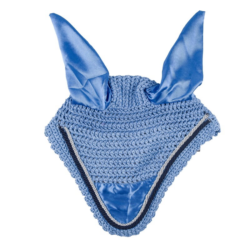 Ovation Elegance Satin Ear Bonnet – Sky Blue/Navy
