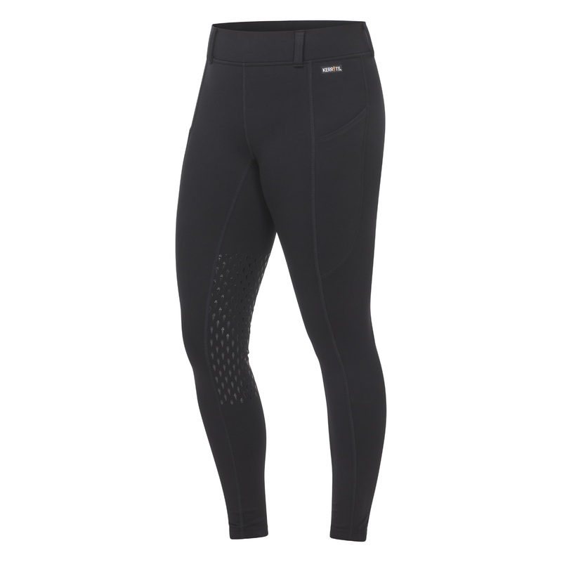Kerrits Womens Flex Lite Knee Patch Tights – Black