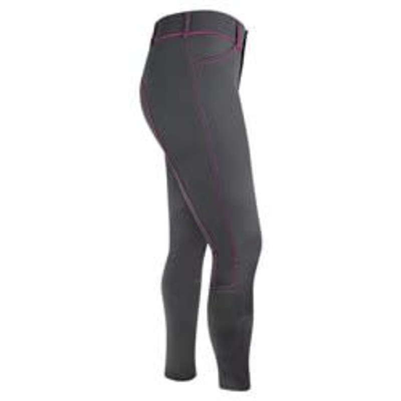 Irideon Womens Zanzibar Knee Patch Breeches – Graphite/Raspberry