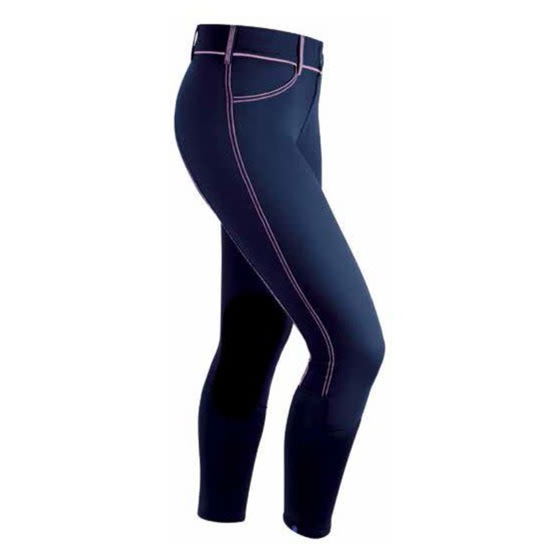 Irideon Womens Zanzibar Knee Patch Breeches – Navy/Pink