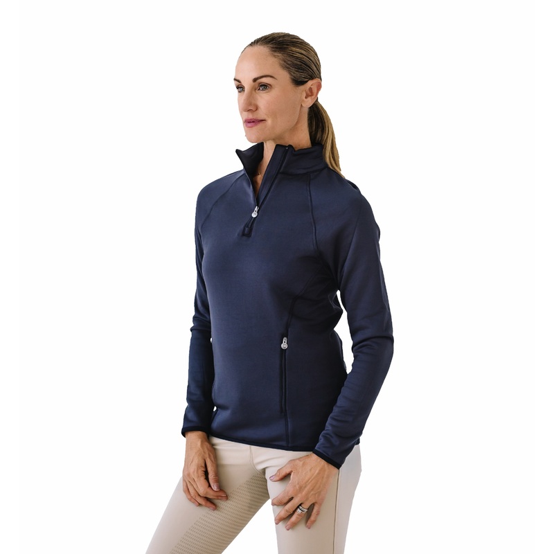 Ovation Womens Half Zip Riding Fleece – Black