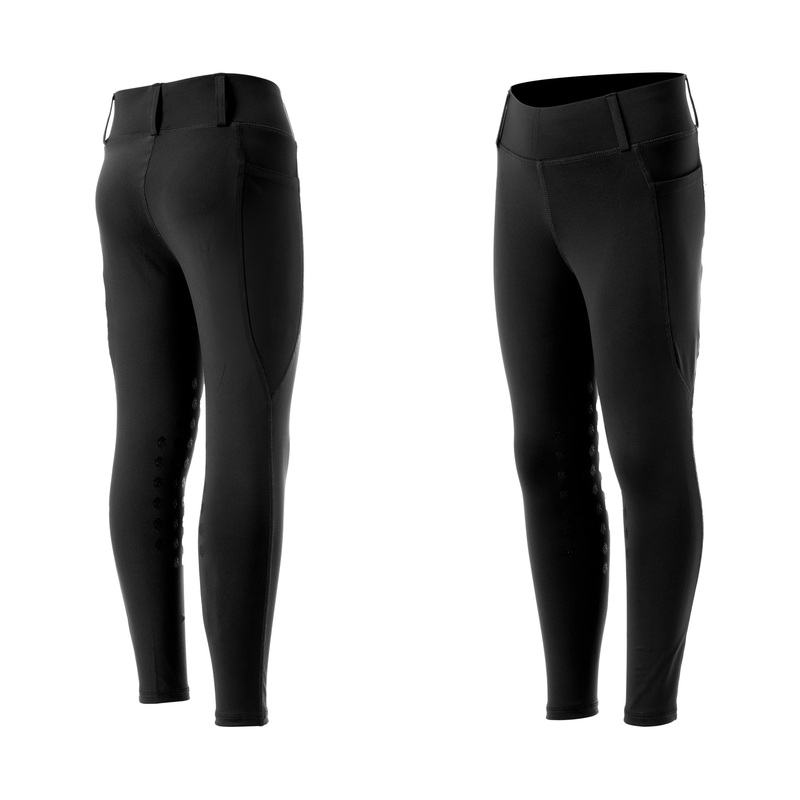 Equinavia Kids Classic Knee Patch Riding Tights – Black