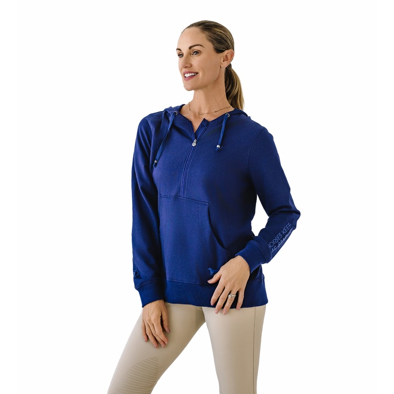 Ovation Womens French Terry Graphic Hoodie – Navy