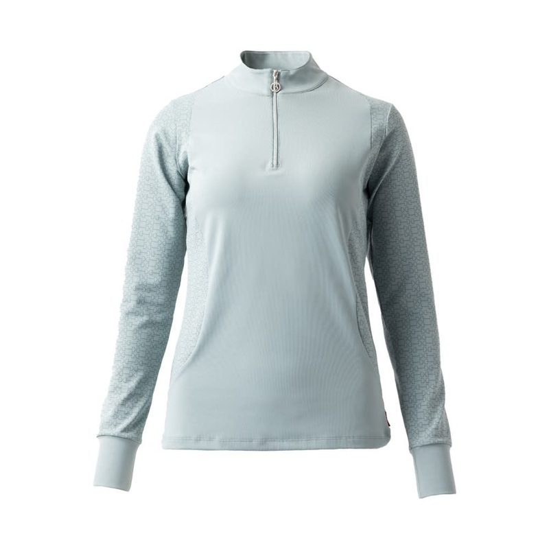 B Vertigo Womens Isadora Quarter Zip Training Shirt – Sage Green