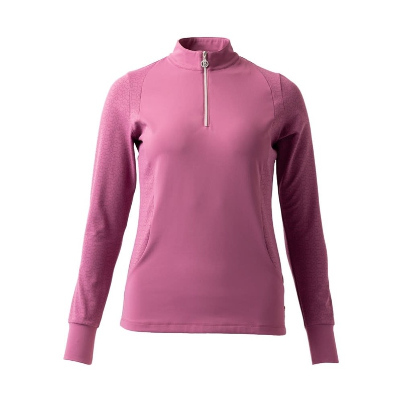 B Vertigo Womens Isadora Quarter Zip Training Shirt – Mellow Mauve