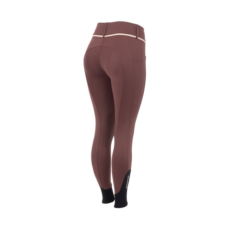 B Vertigo Womens Elea Knee Patch Breeches – Red Mahogany