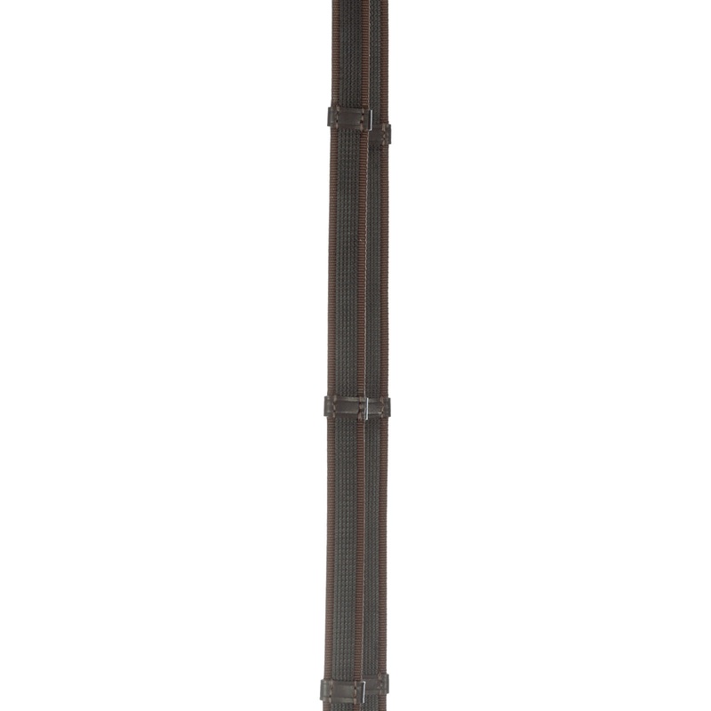Equinavia Saga Web Rubber Reins – Chocolate Brown
