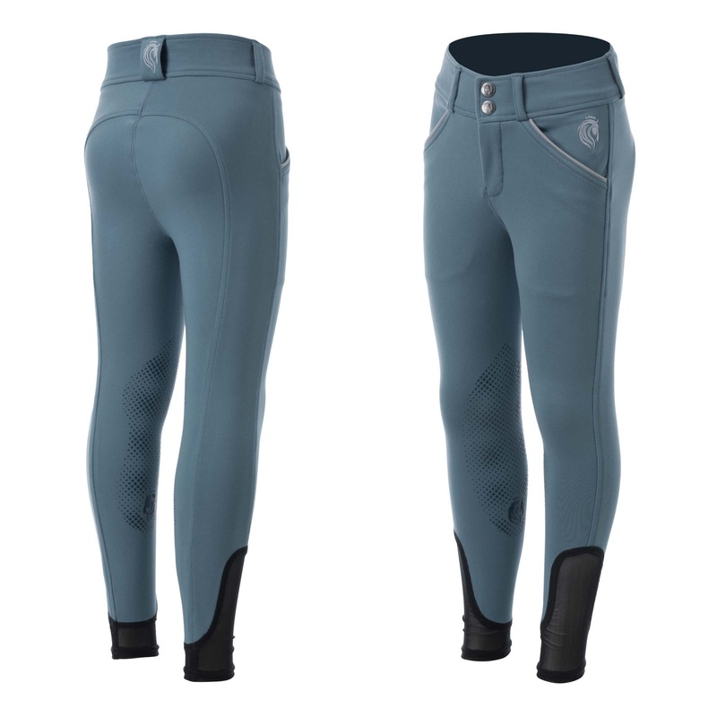 Equinavia Kids Greta Silicone Knee Patch Breeches – Bluestone Blue