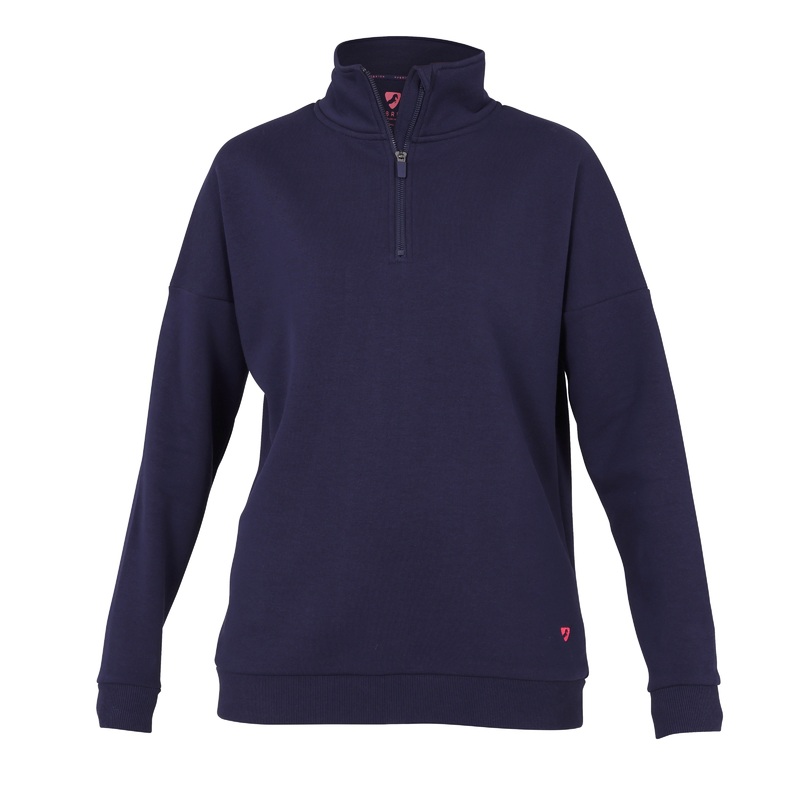 Shires Aubrion Womens Serene Half Zip Sweatshirt – Navy