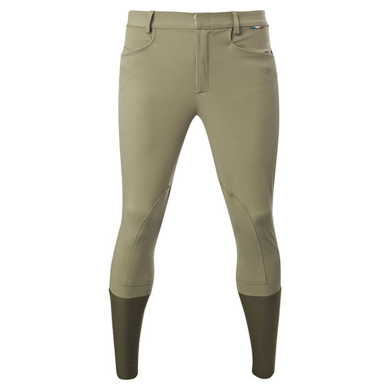 Alessandro Albanese Mens Sidney Knee Patch Breeches – Khaki